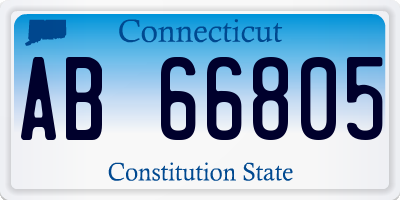 CT license plate AB66805