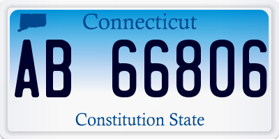 CT license plate AB66806