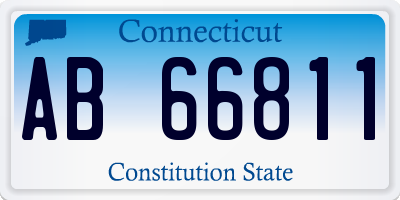 CT license plate AB66811