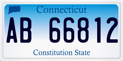 CT license plate AB66812