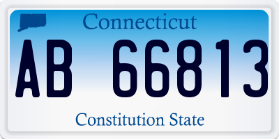 CT license plate AB66813