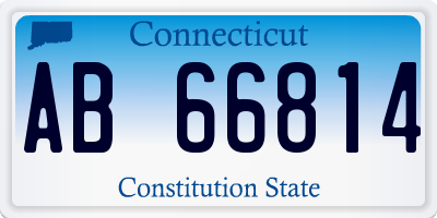 CT license plate AB66814