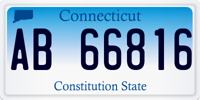 CT license plate AB66816