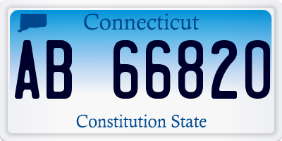 CT license plate AB66820