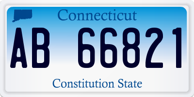 CT license plate AB66821