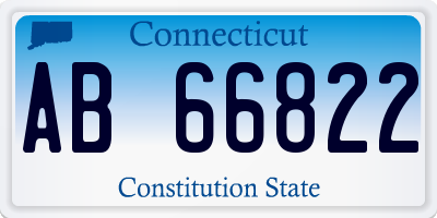 CT license plate AB66822