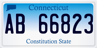 CT license plate AB66823