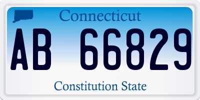 CT license plate AB66829