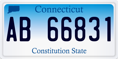 CT license plate AB66831