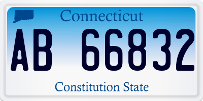 CT license plate AB66832