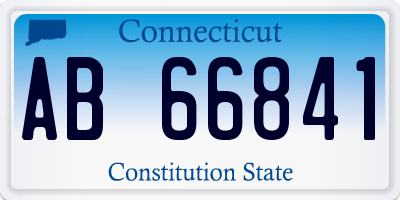 CT license plate AB66841