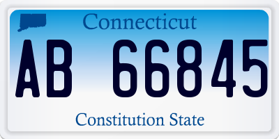 CT license plate AB66845