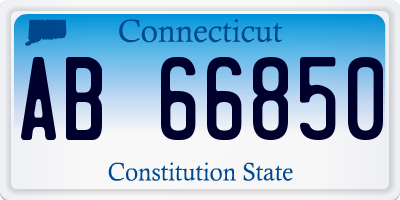CT license plate AB66850