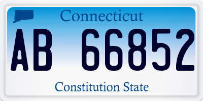 CT license plate AB66852