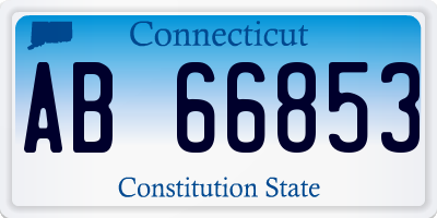 CT license plate AB66853