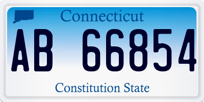 CT license plate AB66854