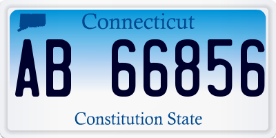 CT license plate AB66856