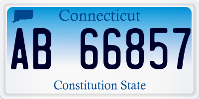 CT license plate AB66857