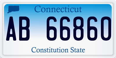 CT license plate AB66860