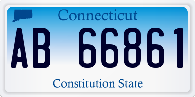 CT license plate AB66861