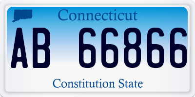 CT license plate AB66866