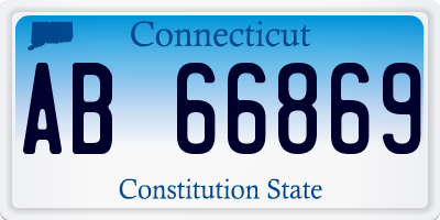 CT license plate AB66869