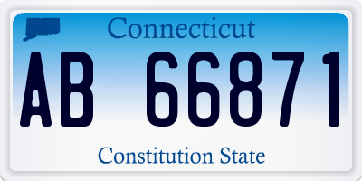 CT license plate AB66871