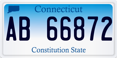 CT license plate AB66872