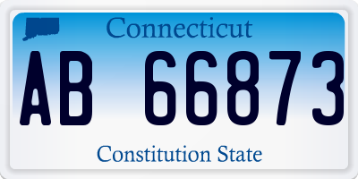 CT license plate AB66873