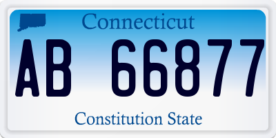 CT license plate AB66877