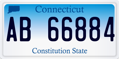 CT license plate AB66884