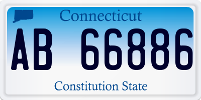 CT license plate AB66886