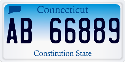 CT license plate AB66889
