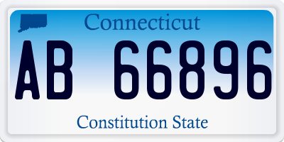 CT license plate AB66896