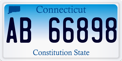 CT license plate AB66898