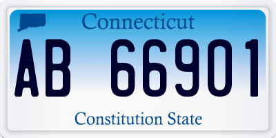CT license plate AB66901