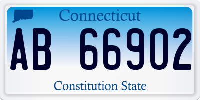CT license plate AB66902