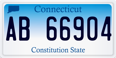 CT license plate AB66904