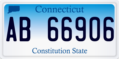 CT license plate AB66906