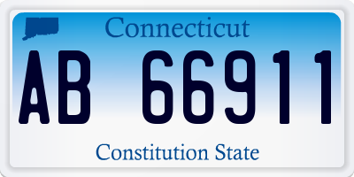 CT license plate AB66911