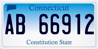 CT license plate AB66912