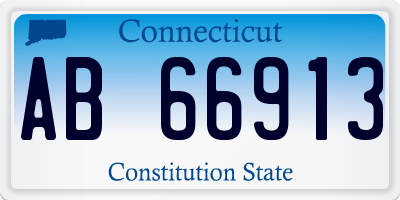 CT license plate AB66913