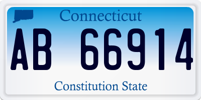 CT license plate AB66914