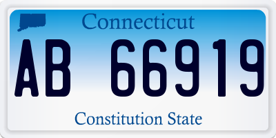 CT license plate AB66919