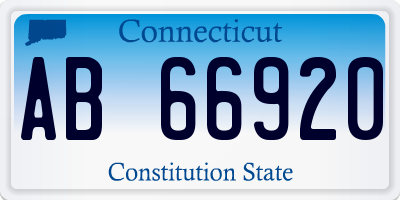 CT license plate AB66920