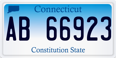 CT license plate AB66923