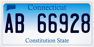 CT license plate AB66928