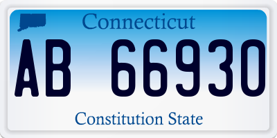 CT license plate AB66930