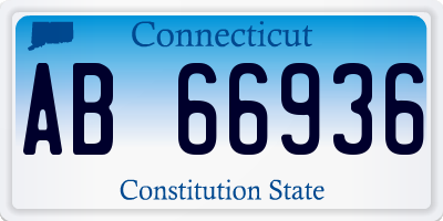 CT license plate AB66936