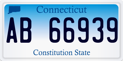 CT license plate AB66939